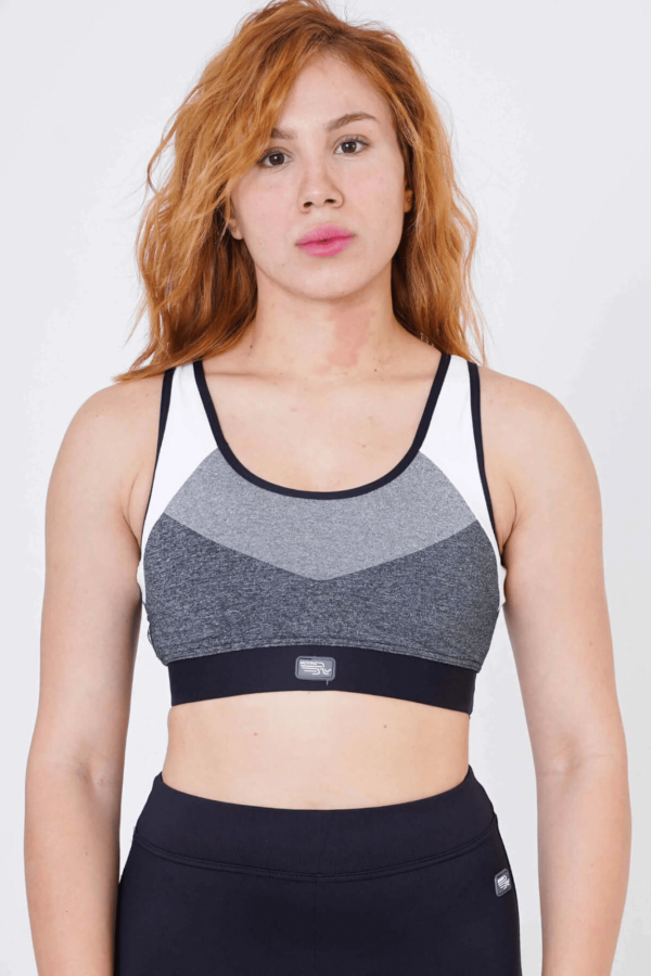 Brassière courte gris