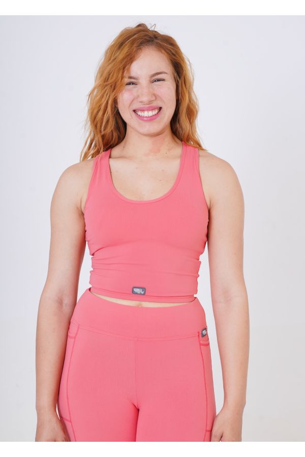 BRASSIERE DEBARDEUR CORAIL
