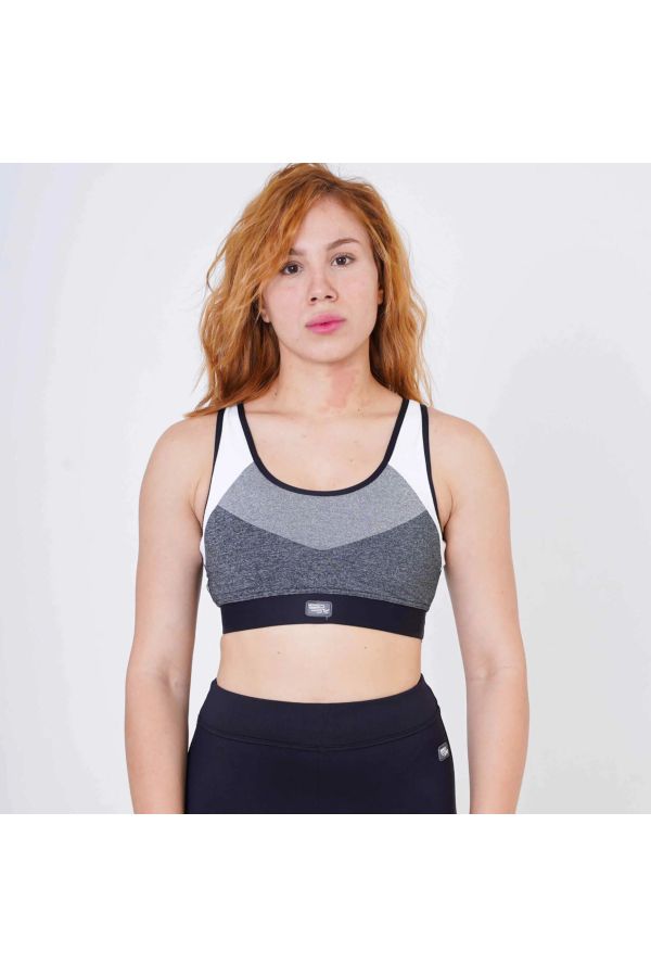 Brassière courte gris