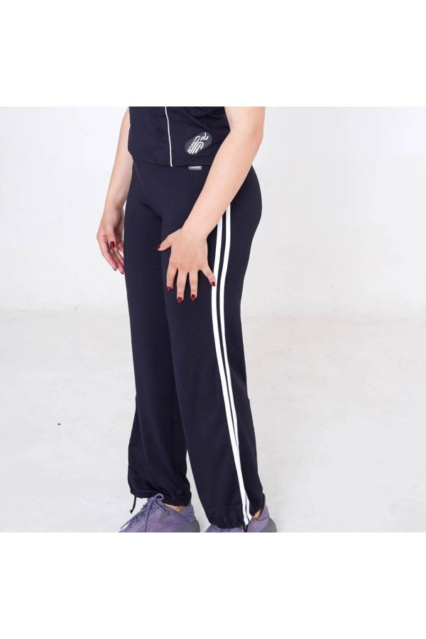 PANTALON LARGE NOIR ET BLANC