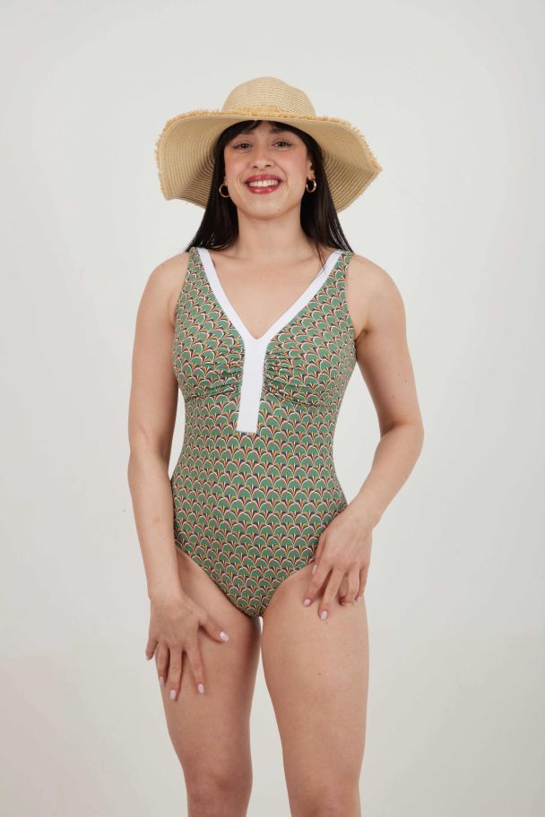 MAILLOT 1PIECE MARCOS IMP VERT